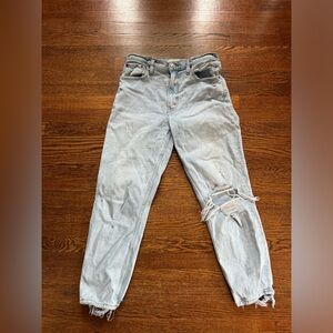 Abercrombie & Fitch Light Blue Distressed Jeans